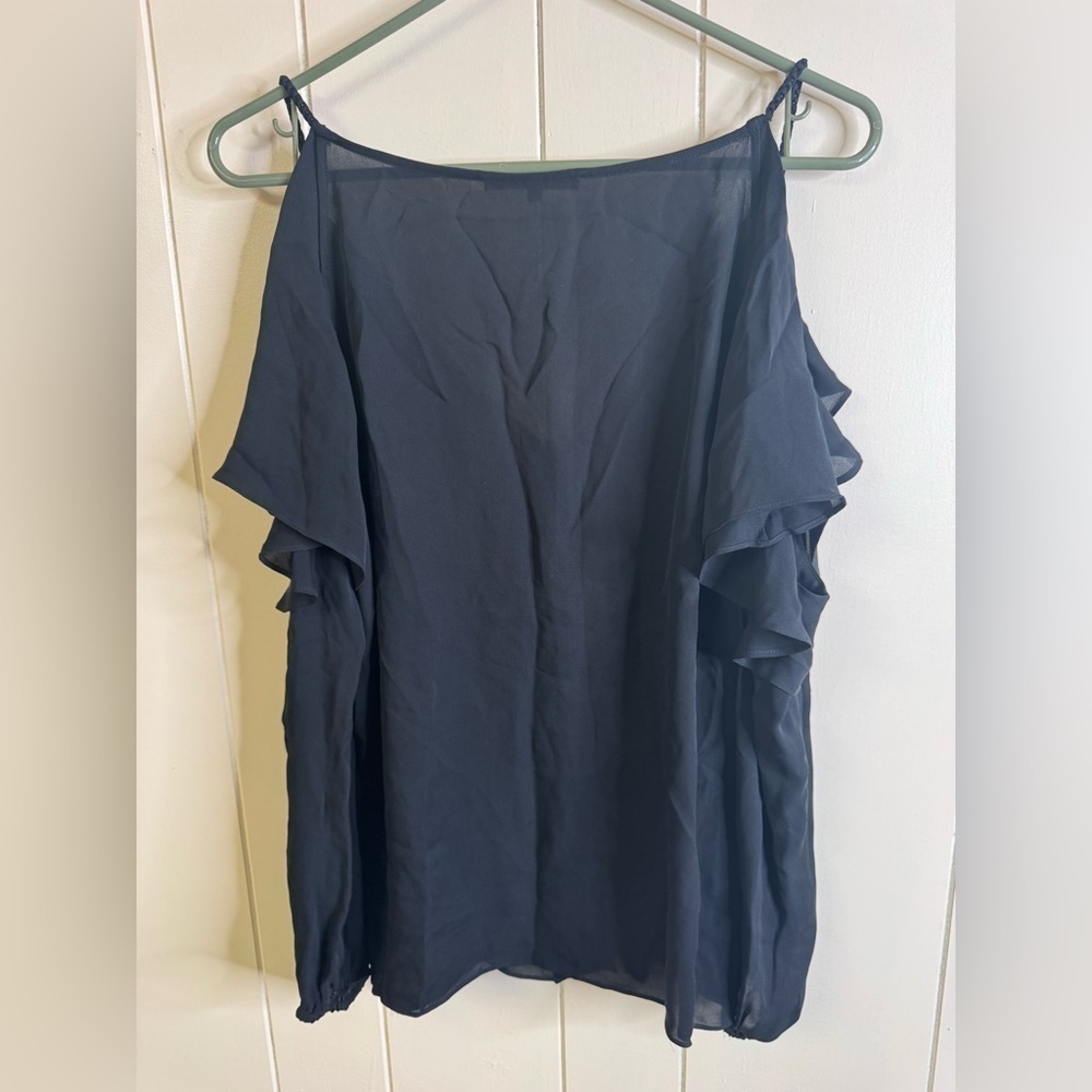 Kobi Halperin Silk Ruffle Blouse M - Picture 3 of 4